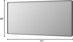 LOAAO 77X36 Inch Black Metal Framed Bathroom Mirror for Wall, Matte Black Bathroom Vanity Mirror Farmhouse, Large Rounded Rectangle Mirror, Anti-Rust, Tempered Glass, Hangs Horizontally or Vertically