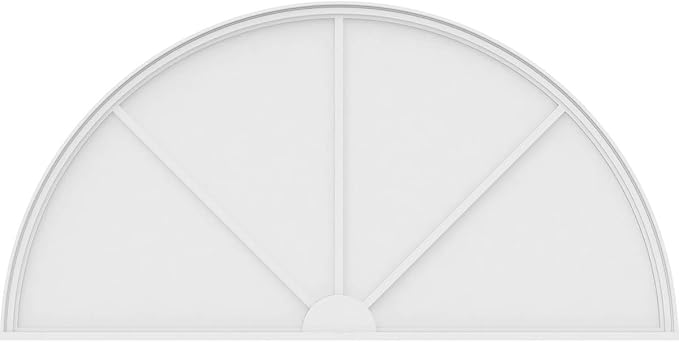 80"W x 40"H x 2"P Half Round 3 Spoke Architectural Grade PVC Pediment