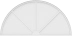 80"W x 40"H x 2"P Half Round 3 Spoke Architectural Grade PVC Pediment