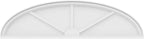 56" W x 15" H x 2" P Elliptical 3 Spoke Architectural Grade PVC Pediment