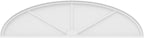 78" W x 20-1/2"H x 2" P Elliptical 3 Spoke Architectural Grade PVC Pediment