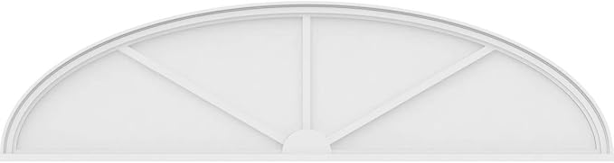 78" W x 20-1/2"H x 2" P Elliptical 3 Spoke Architectural Grade PVC Pediment