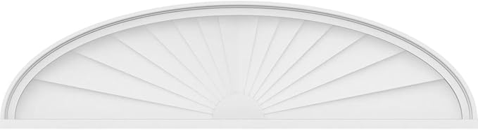 50" W x 13-1/2"H x 2" P Elliptical Sunburst Architectural Grade PVC Pediment