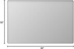 LOAAO 40x32 Inch White Metal Framed Bathroom Mirror for Wall, White Bathroom Vanity Mirror Farmhouse, Large Rounded Rectangle Mirror, Anti-Rust, Tempered Glass, Hangs Horizontally or Vertically