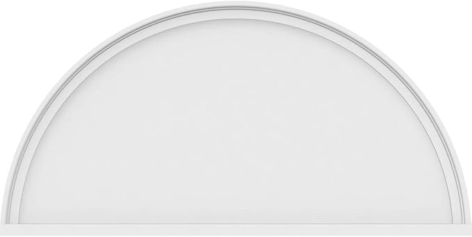 40"W x 20"H x 2"P Half Round Smooth Architectural Grade PVC Pediment