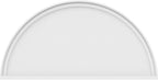 40"W x 20"H x 2"P Half Round Smooth Architectural Grade PVC Pediment