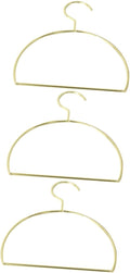 Amosfun 3pcs Space-Saving Semicircular Metal Scarf Hanger Rack for Closet Tie Hanger Scarf Towel Belt Rack Large Organizers