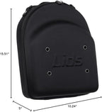 Lids Hat Travel Case – Baseball Cap Carrier for 6 Hats, Durable Black Exterior with Pink Interior, Storage with Handle & Adjustable Shoulder Strap, Hard Hat Organizer for Travel & Closet