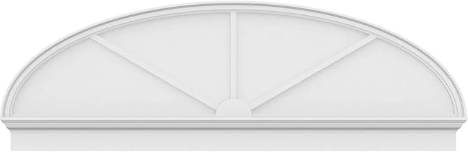 78" W x 26-3/8"H x 2-3/4"P Elliptical 3 Spoke Architectural Grade PVC Combination Pediment