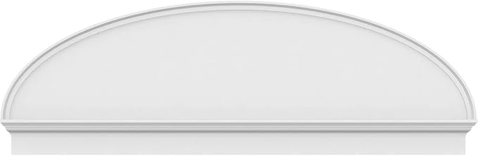 76" W x 25-7/8"H x 2-3/4"P Elliptical Smooth Architectural Grade PVC Combination Pediment