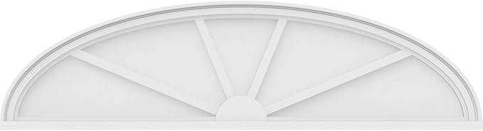 Ekena Millwork 56"W x 15"H x 2"P Elliptical 4 Spoke Architectural Grade PVC Pediment