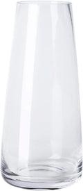 Aoderun Glass Vase for Flowers Modern Vases Home Decor Unique Flower Vase for Bouquet 8.7" Centerpiece Vase Decor Room,Bedroom,Living Room,Library,Office,Table,Entryway,Modern Farmhouse(Clear)