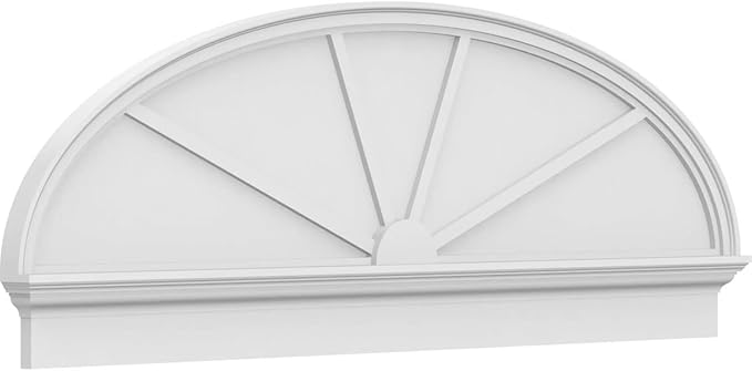 68" W x 23-7/8"H x 2-3/4"P Elliptical 4 Spoke Architectural Grade PVC Combination Pediment