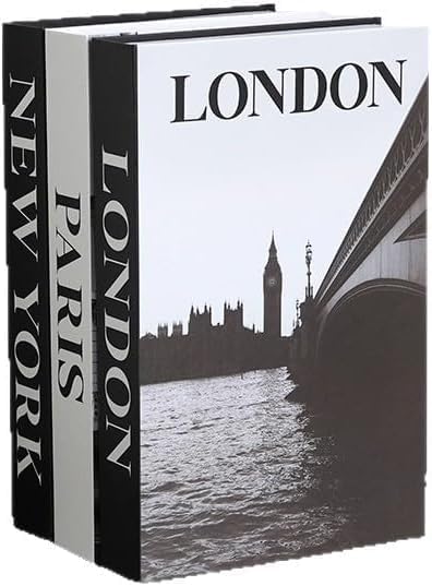3 PCS Faux Decorative Books for Home Decor-Coffee Table Books Decor-Aesthetic Fake/Faux Books for Decoration,libros Decoration for Coffee Table, Shelf Accessories (3-Paris London Newyork kiss)