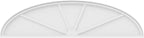 Ekena Millwork 72"W x 19"H x 2"P Elliptical 4 Spoke Architectural Grade PVC Pediment