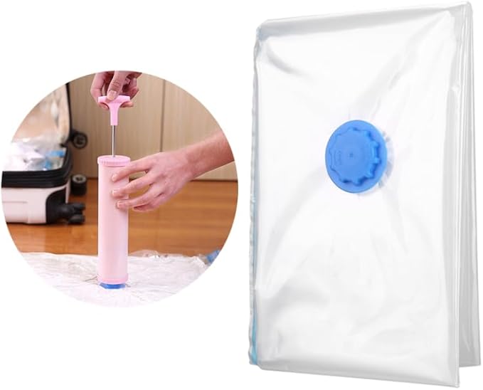 Amosfun 1 Pcs Vacuum Storage Bags, 19x27 Inch Space Saver Vacuum Sealer Bags Vacuum Compression Storage Bags for Clothing, Clothes, Comforters and Blankets