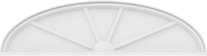 Ekena Millwork 58"W x 15-1/2"H x 2"P Elliptical 4 Spoke Architectural Grade PVC Pediment
