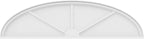 66" W x 17-1/2"H x 2" P Elliptical 3 Spoke Architectural Grade PVC Pediment