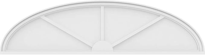 66" W x 17-1/2"H x 2" P Elliptical 3 Spoke Architectural Grade PVC Pediment