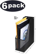 YBM HOME Mesh Steel Deluxe Magazine Rack, Extra Wide Magazine File Holder 2259-6 (6, Black)