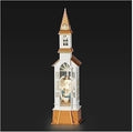 Roman Lighted Swirl Church with Holy Family Nativity Scene, 18-inch Height, Christmas Decoration