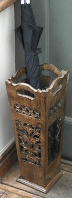 Classic Art Deco style wooden umbrella stand