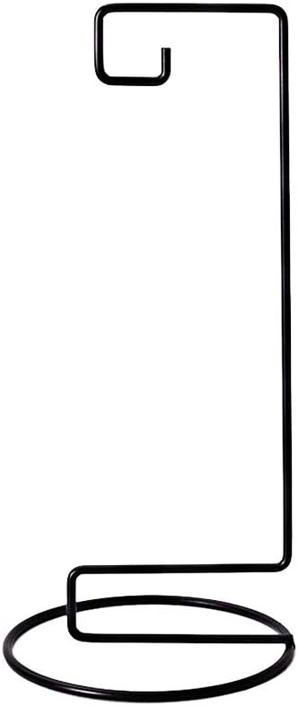 YY YEARCHY Ornament Display Stand Iron Hanging Stand Flower Pot Rack Holder Pothook for Hanging Glass Globe Air Plant Terrarium Witch Ball Home Wedding Christmas Decoration (9.07"x4.13"x4.13", Black)