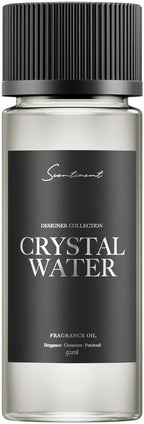 Scentiment Diffuser Oil - Crystal Water Designer Collection | Aromatherapy Home Fragrance | Luxurious Scent with Notes of Bergamot, Geranium, Patchouli (50 mL)