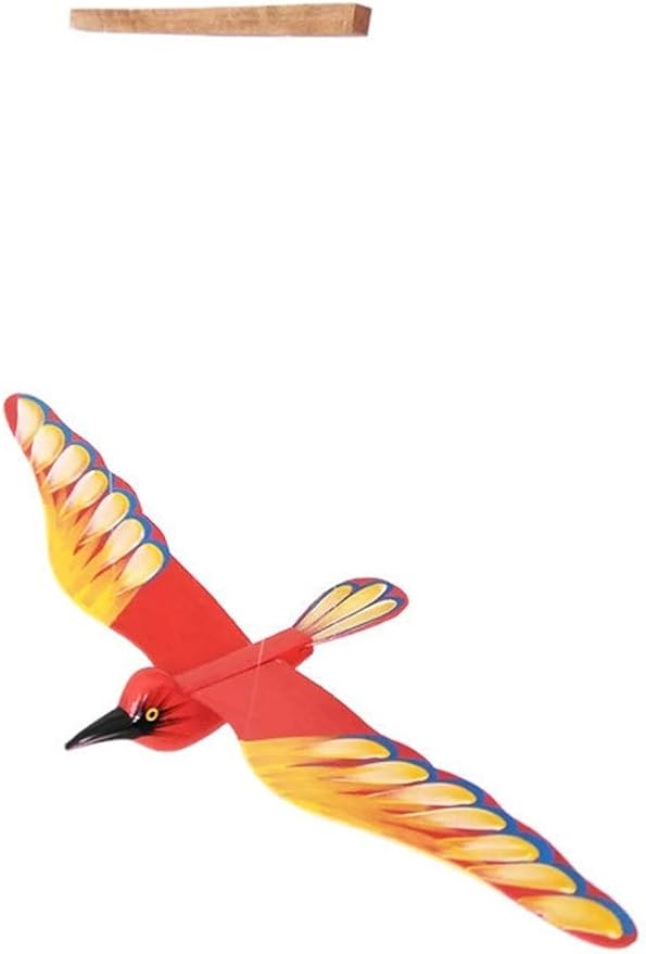 WitnyStore Wooden Bird Mobile 24" Red Northern Cardinal Hand Made Painted Wood Flapping Wing Birds Hanging Ceiling Decor Wind Chimes Handcrafted Art Animal Decorative Collectible Décor Gifts Souvenirs