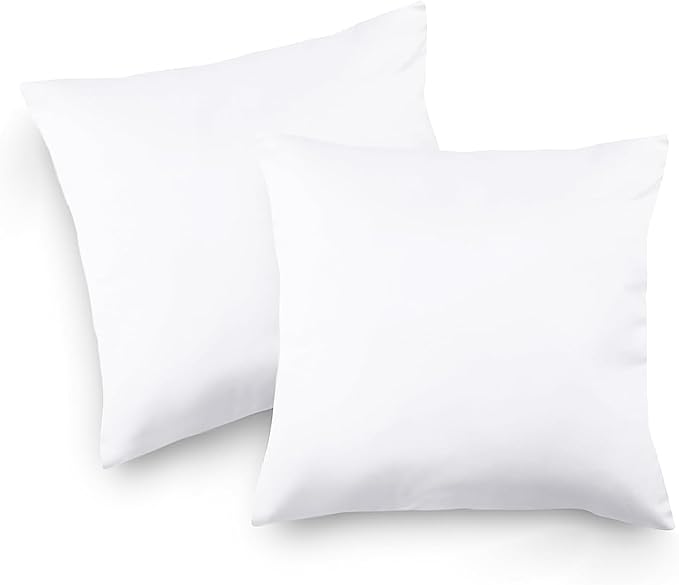 Covers & All Throw Pillow Inserts Only Pack of 2, Durable Soft Square 26 x 26 Inches 65 GSM Non-Woven Fabric with 15D Silicon Fiber Filling, Universal uses for Home Decor Office Indoor Outdoor