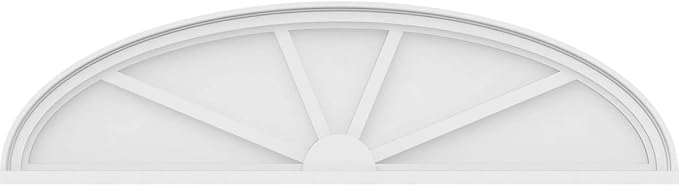 Ekena Millwork 50"W x 13-1/2"H x 2"P Elliptical 4 Spoke Architectural Grade PVC Pediment