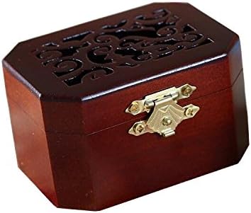 WESTONETEK Vintage Wood Carved Mechanism Musical Box Wind Up Music Box Gift for Christmas/Birthday/Valentine's Day, Melody Canon in D Major