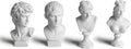 Garwor 4Pcs/Set Classic Mini Greek Bust Resin Sculptures and Statues, Home Décor, Michelangelo Sculpture Figurine, David Venus Agrippa Aphrodite, Mini 2.7” Resin Figure Sculpture Crafts