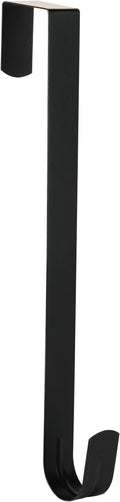 Wreath Hanger for Front Door, Slim Over The Door Hook, Easy to Use and Reusable Holiday Wreath Holder for Christmas, Thanksgiving, Halloween and Daily Décor (12" Black, 1)