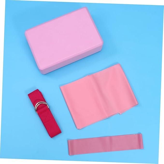 POPETPOP 4pcs Yoga Tool Kit Resistance Ring Latex Pull Towel and Stretch Band Essential Yoga Accessories for Home Gym for Stretching and Fitness