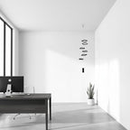 Elegant Minimalist Hanging Mobile with 6 Black Squares – A Statement of Simplicity and Style