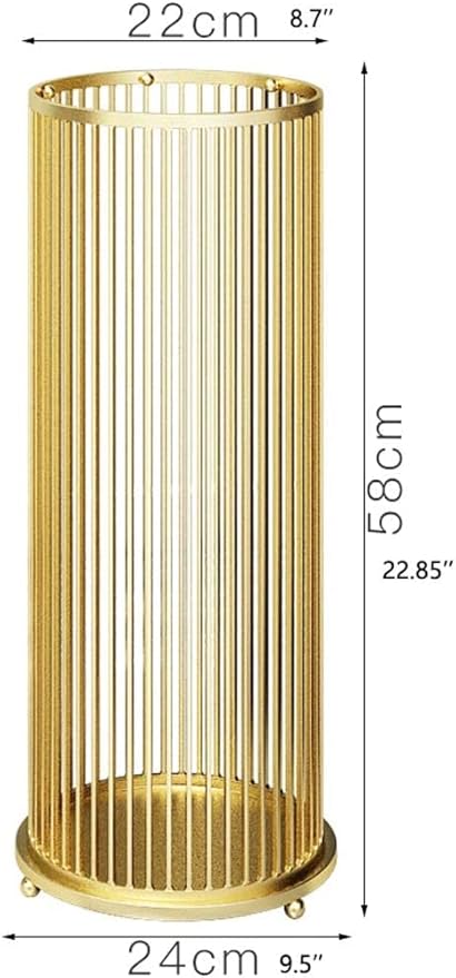 Entryway Umbrella Stand Hotel Modern Umbrella Holder Metal Paint After The Door Iron Umbrella Stand Umbrella Barrel Storage Rack Umbrella Holder Office (Color : A-Gold)