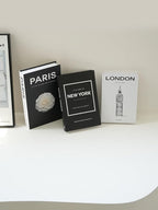3 PCS Faux Decorative Books for Home Decor-Coffee Table Books Decor-Aesthetic Fake/Faux Books for Decoration,libros Decoration for Coffee Table, Shelf Accessories (3-Mix-Paris Newyork London)
