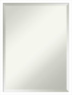 Amanti Art White Wall Mirror 25x19 Svelte White Rectangle Bathroom Mirror for Wall Decor Living Room, Medium Modern Wood Frame, Hangs Horizonally and Vertically, Bathroom Decor, Beveled Edge