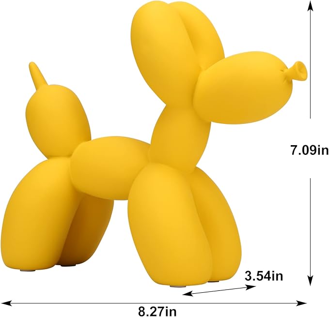 Creative Balloon Dog Sculpture Modern Home Decoration Trendy Animal Art Ornaments Collection Figurine Bedroom Living Room Office Desktop Resin Decors