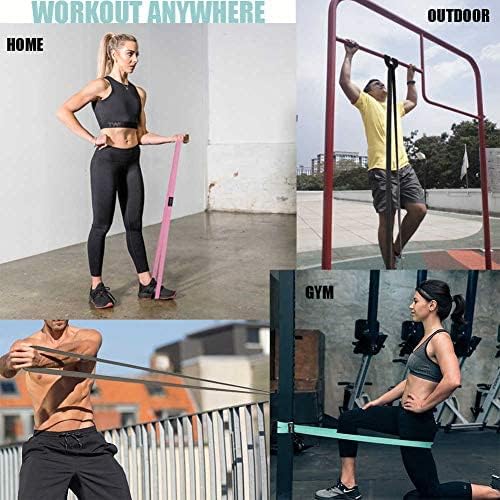 Long Resistance Bands for Working Out Women, Fabric Resistance Band, Stretch Bands for Exercise Bands Resistance Bands Set for Physical Therapy, Elastic Bands for Exercise, Ligas para Hacer Ejercicio