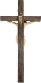 Magicsculp 10.6'' Catholic Crucifix Wall Crosses - Hand Painted Jesus on the Cross, Religious Cross Gifts on Hanging Wall for Church Home Office Baptism Decor