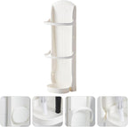 BESPORTBLE Wall-Mounted Umbrella Stand Rack with Drip Tray Space-Saving Storage Organizer for Home Office Entryway Sturdy White Hanging Umbrella Holder for Restaurants and Families