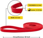 ROSAPOAR Resistance Band Pull up Band Fitness Exercise Bands Natural Latex for Workout Body Stretch Powerlifting Band Fitness Sport Training at Home/The Gym