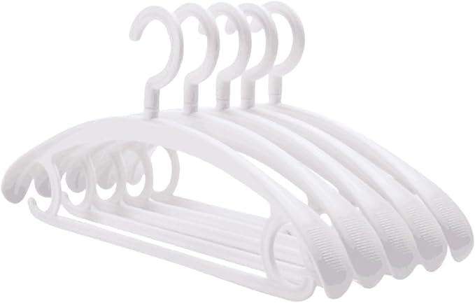10 Pack Heavy Duty Coat Hangers 25lb Load Capacity Swivel Suit Clothes Hanger Wide Shoulder Jacket Hangers Thick Non Slip Rotating Large Winter Hanger (White)
