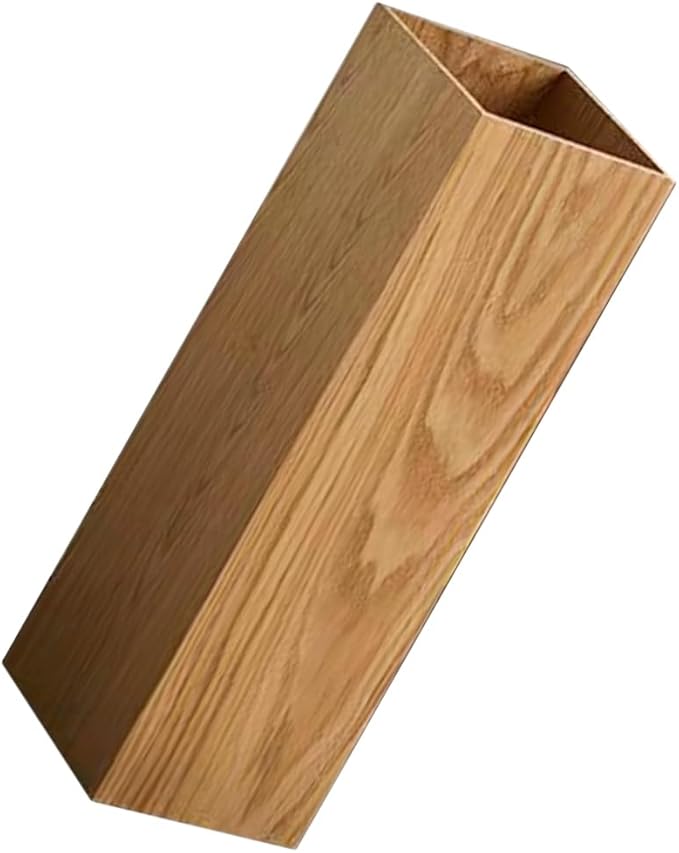 Rustic Wood Umbrella Holder, Rectangular Umbrella Stand Standing Umbrella Bucket Canes Walking Sticks Bin Flower Vase Barrel for Entryway Home Office