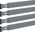 4 PCS Drawer Divider, 17"-22" Adjustable Bamboo Drawer Dividers Organizers, Expandable Separators for Kitchen, Clothes, Dressers, Home, Office, Gray