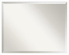 Amanti Art White Wall Mirror 23x29 Svelte White Rectangle Bathroom Mirror for Wall Decor Living Room, Large Modern Wood Frame, Hangs Horizonally and Vertically, Bathroom Decor, Beveled Edge