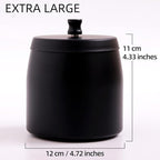 Extra Large Ashtray with Lid for Cigarette, Stainless Steel Smokeless Odorless Windproof Ash tray for Home Office Tabletop Outside Patio Outdoor Balcony(4.72''x3.93''x4.33'')