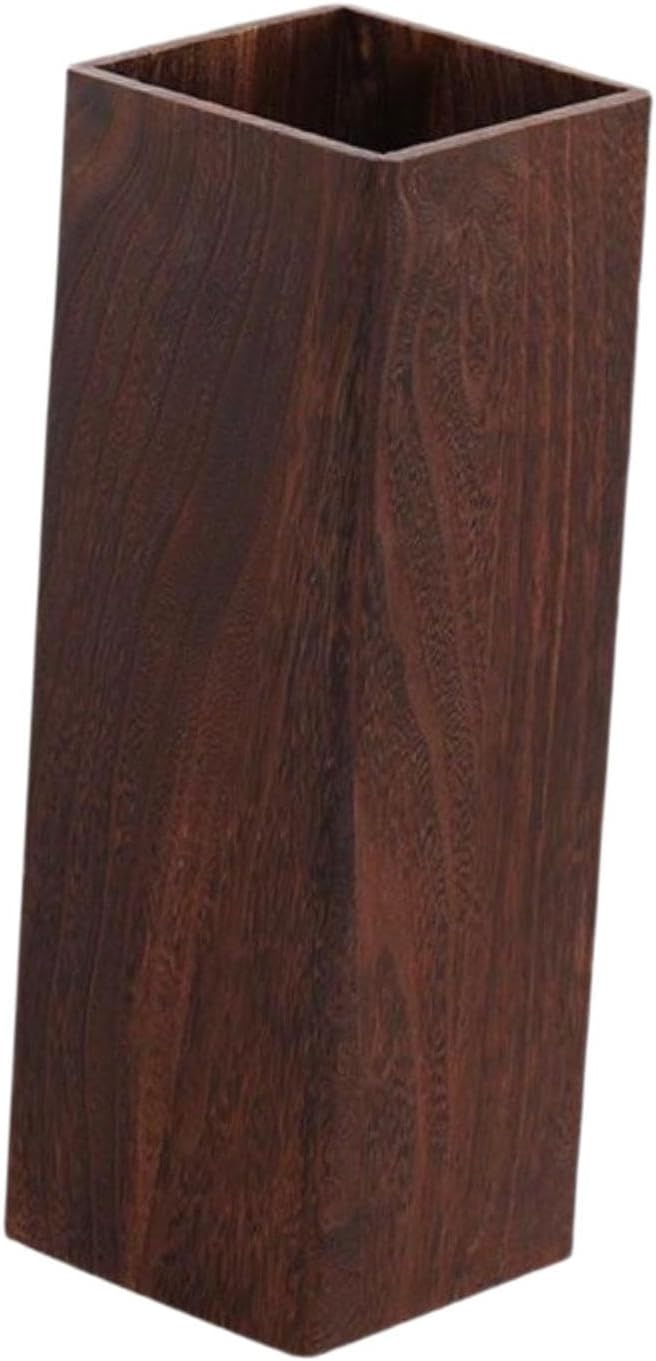 Umbrella Storage Bucket Wooden Umbrella Holder Umbrella Stand Household for Shopping Mall, Dark Wood Color